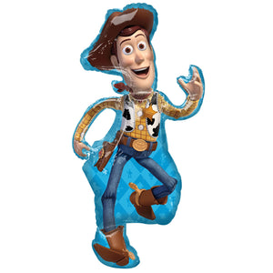 COLLECTION ONLY - Toy Story Woody Super Shape Foil Balloon 44" Filled with Helium & Dressed with Ribbon & Weight