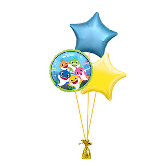 COLLECTION ONLY - Baby Shark 3 Foil Balloon Bouquet