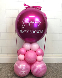 COLLECTION ONLY - 1 Bright Pink Baby Shower Money Balloon