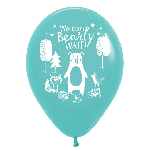 6 Bear-ly Wait Latex Balloons