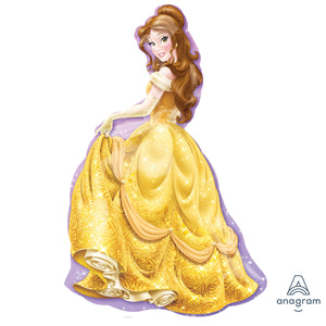 COLLECTION ONLY - Belle Super Shape Foil Balloon 39" Filled with Helium & Dressed with Ribbon & Weight