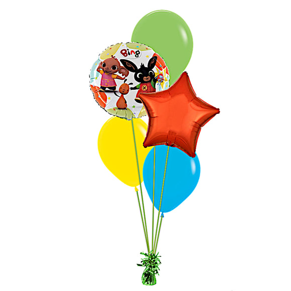 COLLECTION ONLY - Bing & Friends 2 Foil & 3 Latex Balloon Bouquet