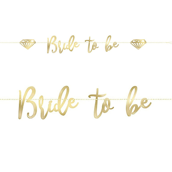 1 Gold Bride to Be Banner