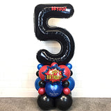 COLLECTION ONLY - HAPPY BIRTHDAY Black Single Number Tower Personalised with a Name