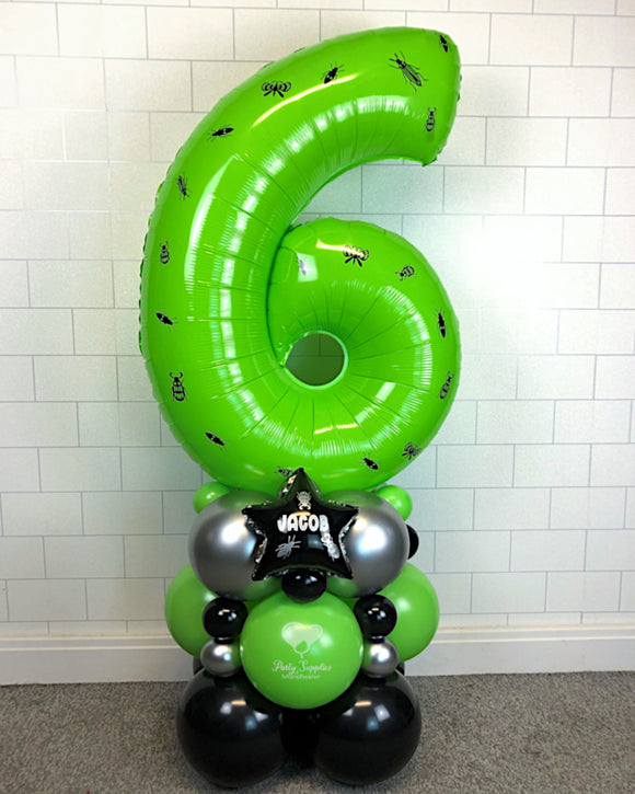 COLLECTION ONLY - BUGS Green Number Tower Personalised with a Name