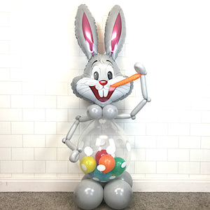COLLECTION ONLY - 5ft Grey Bunny Gift Balloon
