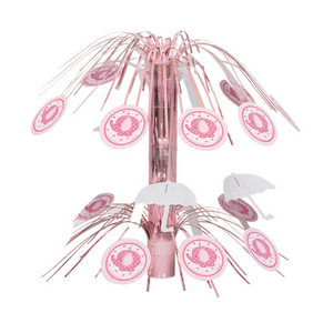 1 Cascade Umbrellaphants Pink Baby Shower Centerpiece