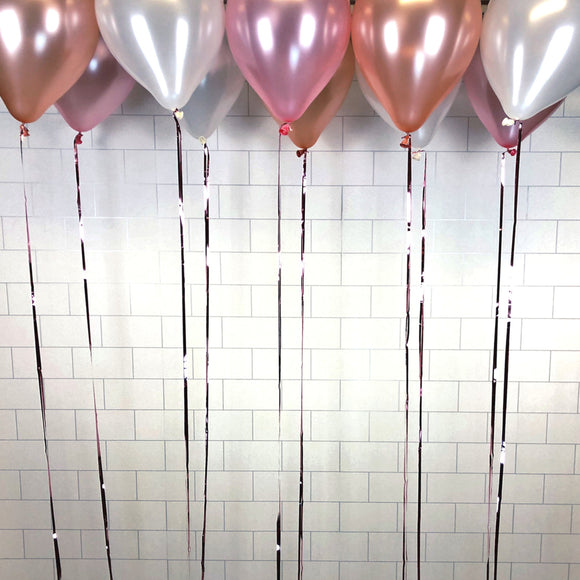 COLLECTION ONLY - 1 Latex Ceiling Balloon in Matt, Satin or Metallic Finish with 2 Metre of Foil Tail Attached