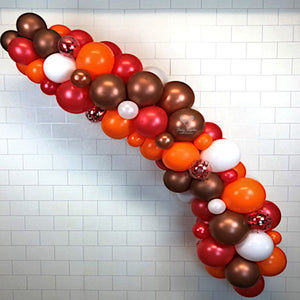 COLLECTION ONLY - Orange, Copper, Red & White Organic Garland