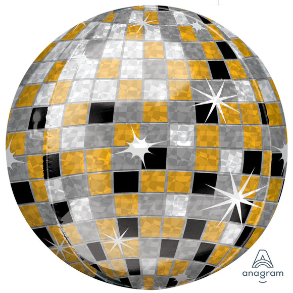 COLLECTION ONLY - 1 Gold & Black Disco Ball 16