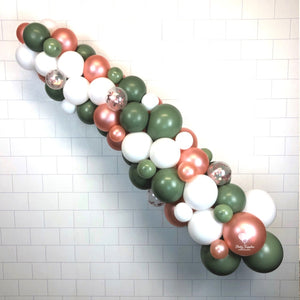 COLLECTION ONLY - Rose Gold, Green & White Organic Garland