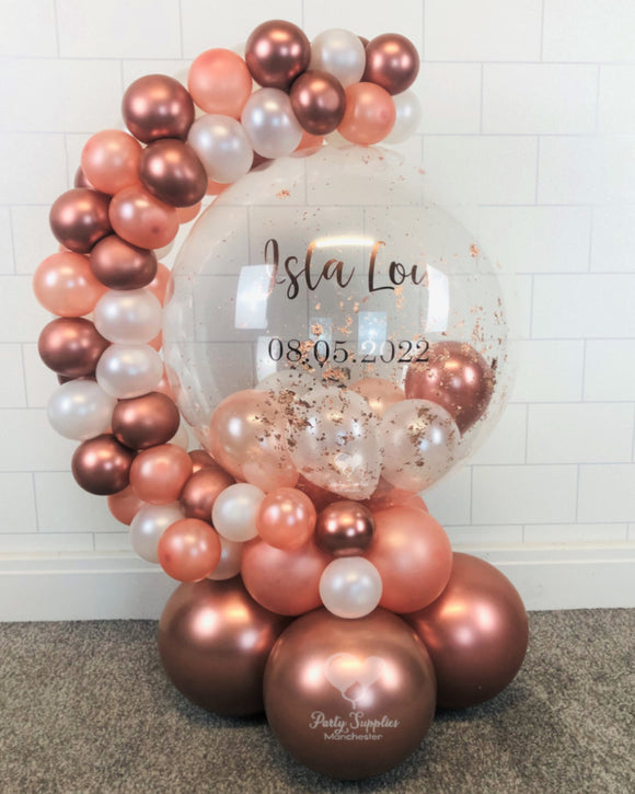 COLLECTION ONLY - Rose Gold & White Garland - Rose Gold Message - Rose Gold Leaf