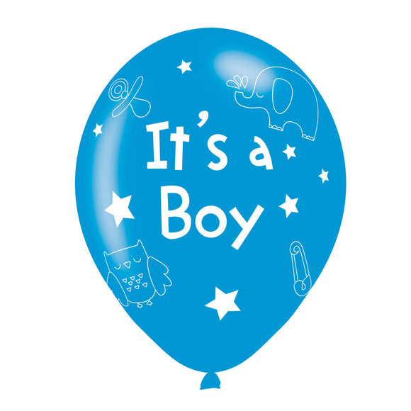 6 It's a Boy Latex Balloons