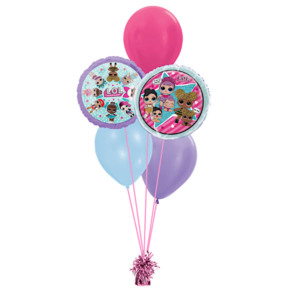 COLLECTION ONLY - LOL 2 Foil & 3 Latex Balloon Bouquet