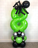 COLLECTION ONLY - BUGS Green Number Tower & Spider Personalised with a Name