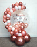COLLECTION ONLY - Rose Gold & White Garland - Rose Gold Message - Rose Gold Leaf