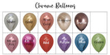 COLLECTION ONLY - 2 Chrome Balloon Cluster - Chrome Balloons - COLOURS TO BE ADVISED BY CUSTOMER