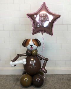 COLLECTION ONLY - Dog Balloon Buddie & Personalised Foil Balloon