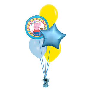 COLLECTION ONLY - Peppa Pig 2 Foil & 3 Latex Balloon Bouquet