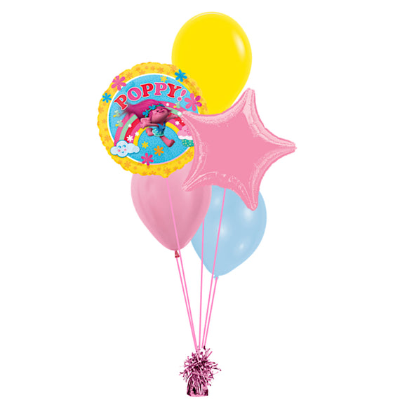 COLLECTION ONLY - Poppy 2 Foil & 3 Latex Balloon Bouquet