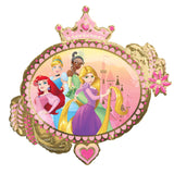 COLLECTION ONLY - Princess Super Shape Foil Balloon 34" Filled with Helium & Dressed with Ribbon & Weight