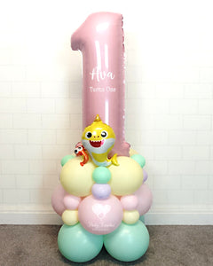 COLLECTION ONLY - Baby Pink Number Tower Personalised with a Name