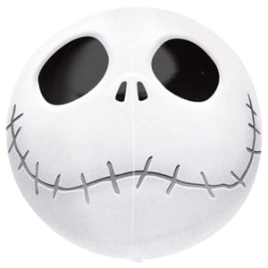 COLLECTION ONLY - 1 Jack Skellington Night Before Christmas Orbz (round like a beach ball) filled with helium dressed with ribbon & weight