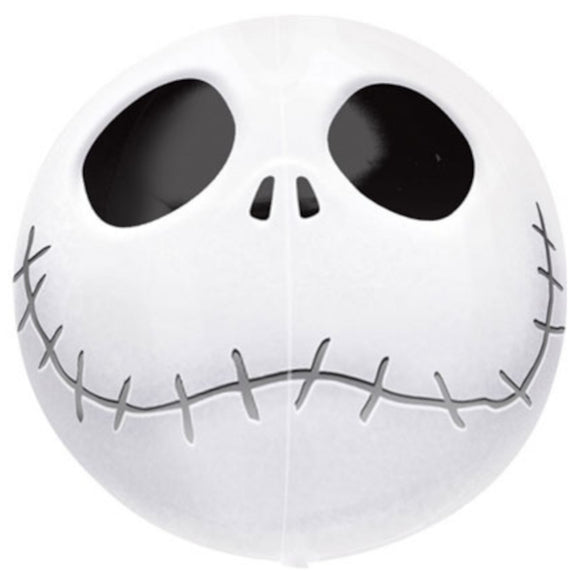 COLLECTION ONLY - 1 Jack Skellington Night Before Christmas Orbz (round like a beach ball) filled with helium dressed with ribbon & weight