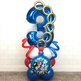 COLLECTION ONLY - Blue Single Number Tower Personalised with a Name