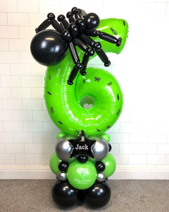 COLLECTION ONLY - BUGS Green Number Tower & Spider Personalised with a Name