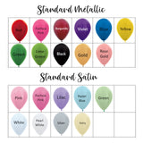 COLLECTION ONLY - 5 Balloon Cluster - 3 Standard & 2 Chrome - COLOURS TO BE ADVISED BY CUSTOMER