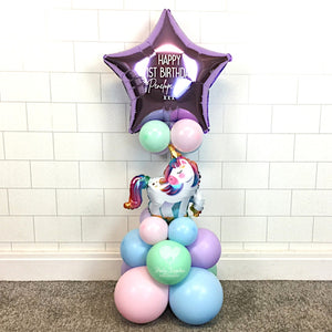 COLLECTION ONLY - Unicorn Table Tower - Personalised Lilac Star