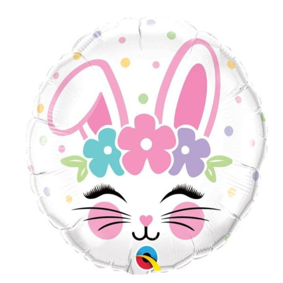 COLLECTION ONLY - Bunny Standard Foil Balloon Filled with Helium & Dressed with Ribbon & Weight